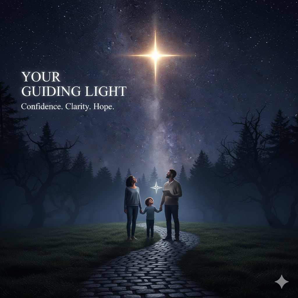 A child pointing at a star